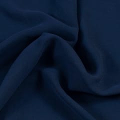 Navy Blue Poly Georgette fabric