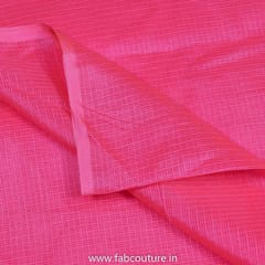 Hot Pink Color Kota Checks fabric