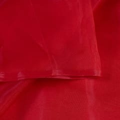 Red Color Poly Organza fabric