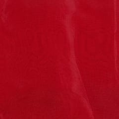 Red Color Poly Organza fabric