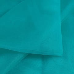 Sea Green Color Poly Organza fabric