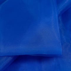 Royal Blue Color Poly Organza fabric
