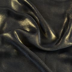 Black Color Shimmer Georgette Foil fabric