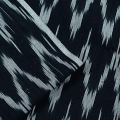 BLACK WITH WHITE ZIGZAG IKAT fabric