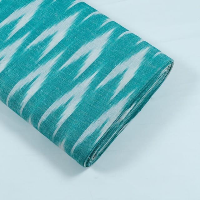 SKY BLUE WITH WHITE ARROY IKAT fabric