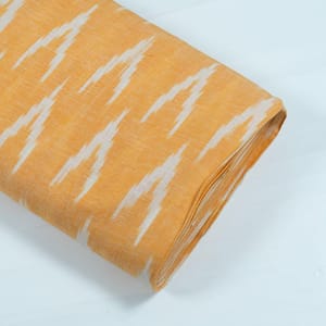 YELLOW  WITH  WHITE  ARROY  IKAT fabric