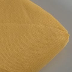 Lemon Yellow Color Kota Doria Checks fabric