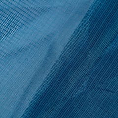 Greyish Blue Color Kota Doria Checks fabric