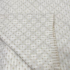White Colour Muslin Jacquard fabric