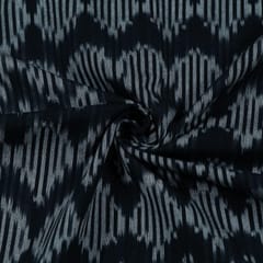 Black with Grey Ikat Fabric