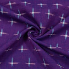 Purple with Multicolor Ikat Fabric