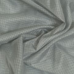 Grey Color Kota Doria Fabric