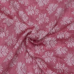 Pink Color Mal Chanderi Embroidery