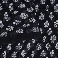 Black Color Mal Chanderi Embroidery