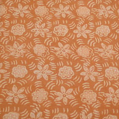 Yellow Color Daboo floral Printed Fabric