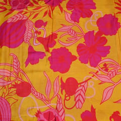 Kalamkari Floral Pattern Japan Cotton Silk Fabric