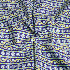 Purple Color Stripes Pattern Cotton Printed Fabric