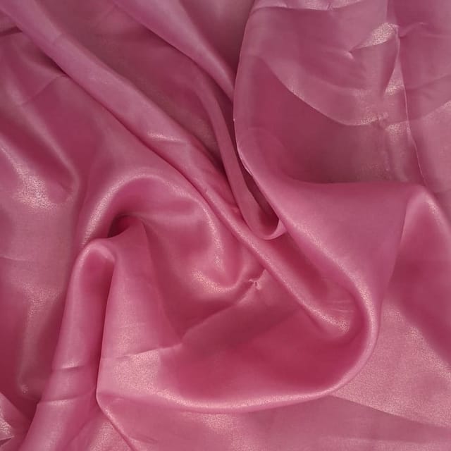 Onion Pink Color Shimmer Organza Fabric