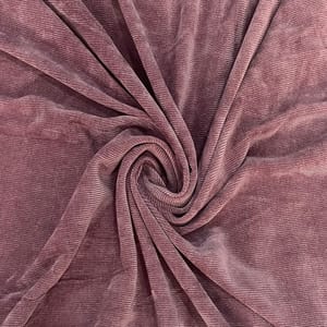 Dark Lilac Color Knitted Corduroy Fabric