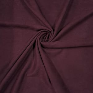 Dark Wine Color Suede Fabric