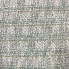 Sea Green Color Tweed Fabric