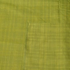 Green Color Cotton Dobby Self Check Fabric (2Meter Piece)