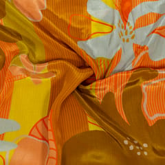 Multi Color Viscose Natural Crepe Printed Fabric