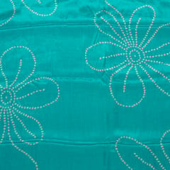 Sky Blue Color Viscose Natural Crepe Printed Fabric