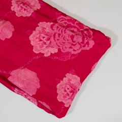 Majenta Color Viscose Crepe Printed Fabric (2Meter cut Piece)
