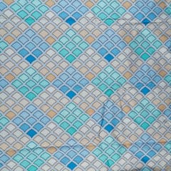 Multi Colour Raw Silk Digital Printed Fabric