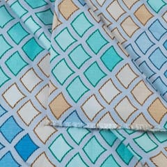 Multi Colour Raw Silk Digital Printed Fabric