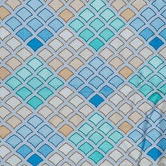 Multi Colour Raw Silk Digital Printed Fabric