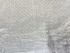 Dyeable Embroidered Velvet White Abstract