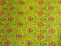 Printed Georgette Lime Green Yellow Floral