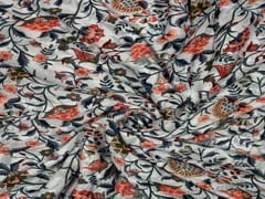 Georgette Light Grey Floral