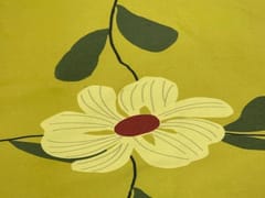 Denim Lycra Yellow Flowers