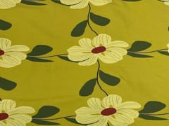 Denim Lycra Yellow Flowers