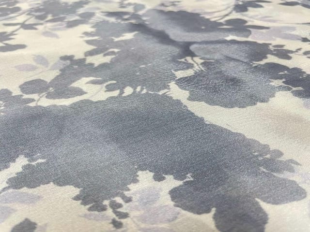 Chiffon White Grey Abstract