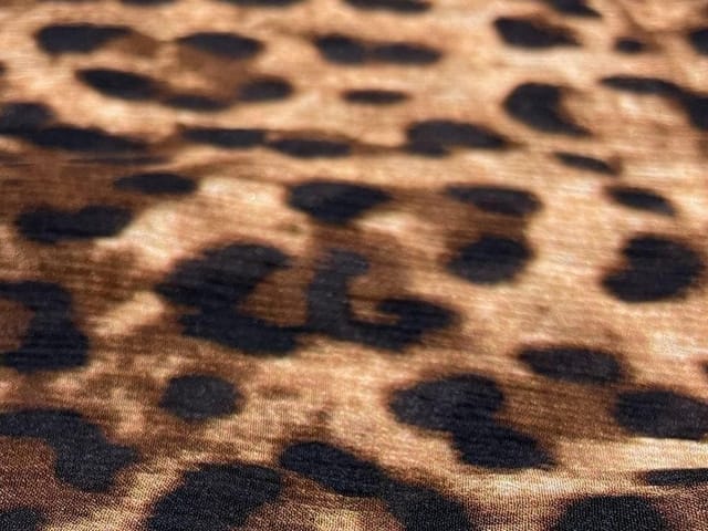 Chiffon Brown Leopard Print