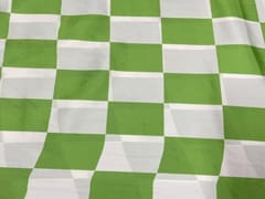 Printed Imported Satin Green White Checks