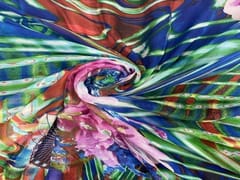 Printed Chiffon Multicolor Abstract
