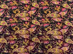 Georgette Black Multicolor Paisleys