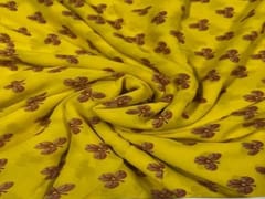 Georgette Yellow Geometric