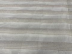 Dyeable Embroidered Chiffon White Golden Stripes