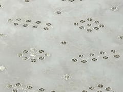 Dyeable Embroidered Chiffon White Silver Geometric
