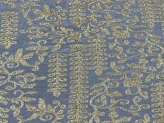 Dyeable Embroidered Georgette White Golden Abstract 1