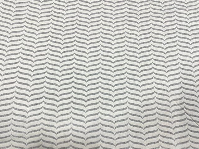 Dyeable Pure Chanderi Self White Abstract 1