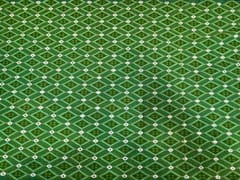 Pure Chanderi Embroidered Silk Green Geometric