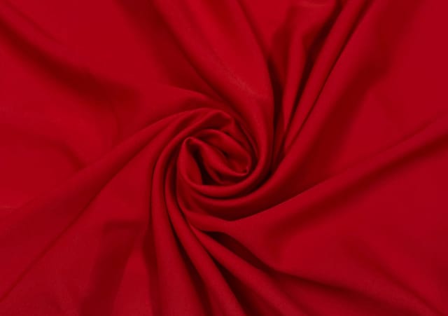 Dark Red Banana Crepe Fabric