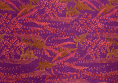 Purple Pink Floral Printed Chiffon Fabric